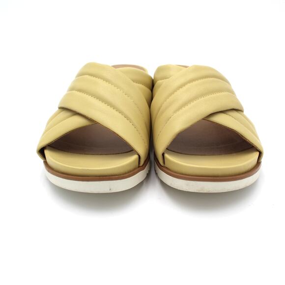 Eileen Fisher Sandals Womens Size 10 Yellow Slip On Slide Platform Comfort Shoes - Picture 3 of 8